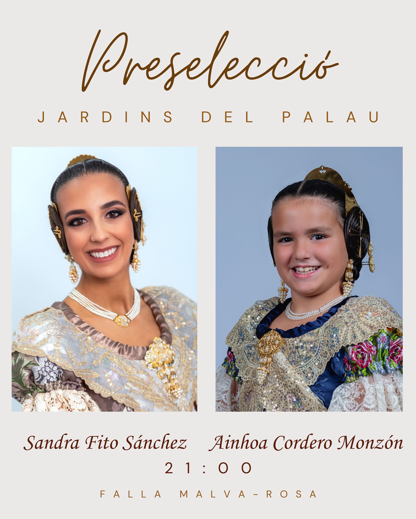 Preselección Falleras Mayores de Valencia 2026